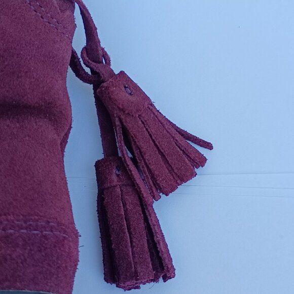 Hotter Purple Suede Bootie Boots 6 Fur Lined - Picture 10 of 11